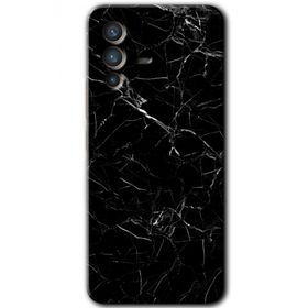 Vivo V23 5G Siyah Mermer Baskılı Uyumlu Silikon Kılıf