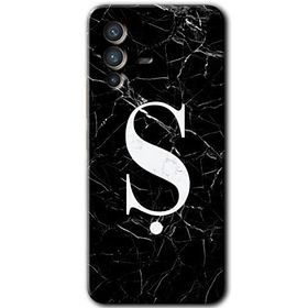 Vivo V23 5G Siyah Mermer Desenli Ş Harfi Baskılı Uyumlu Silikon Kılıf
