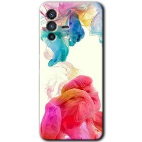 Vivo V23 5G Spots Lilac Baskılı Uyumlu Silikon Kılıf