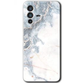 Vivo V23 5G White Marble Baskılı Uyumlu Silikon Kılıf