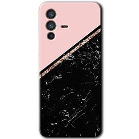 Vivo V23 5G Yarım Mermer Baskılı Uyumlu Silikon Kılıf