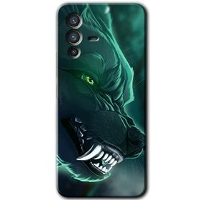 Vivo V23 5G Yeşil Kurt Baskılı Uyumlu Silikon Kılıf