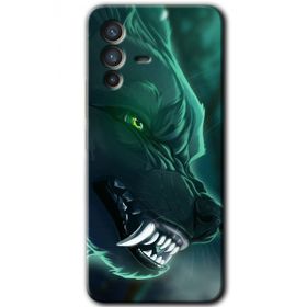 Vivo V23 5G Yeşil Kurt Baskılı Uyumlu Silikon Kılıf