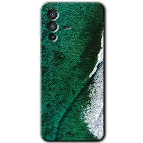 Vivo V23 5G Yeşil Okyanus Baskılı Uyumlu Silikon Kılıf