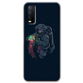 Vivo Y11S Astronot Kıyafeti Baskılı Uyumlu Silikon Kılıf