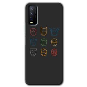 Vivo Y11S Avengers Minimalism Baskılı Uyumlu Silikon Kılıf
