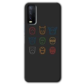 Vivo Y11S Avengers Minimalism Baskılı Uyumlu Silikon Kılıf