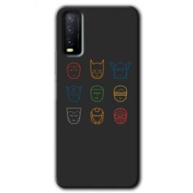 Vivo Y11S Avengers Minimalism Baskılı Uyumlu Silikon Kılıf