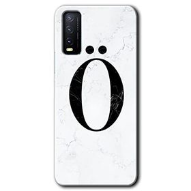Vivo Y11S Beyaz Mermer Desenli Ö Harfi Baskılı Uyumlu Silikon Kılıf