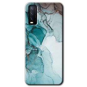Vivo Y11S Buzul Mermer Baskılı Uyumlu Silikon Kılıf