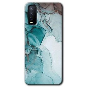 Vivo Y11S Buzul Mermer Baskılı Uyumlu Silikon Kılıf