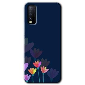 Vivo Y11S Çizim Çiçekleri Baskılı Uyumlu Silikon Kılıf