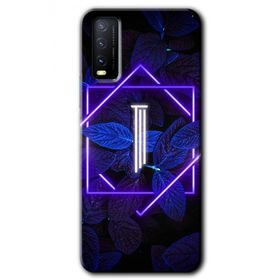 Vivo Y11S Dark Neon Yaprak İ Harfi Baskılı Uyumlu Silikon Kılıf