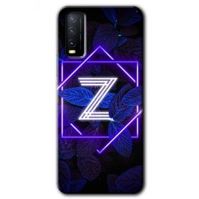 Vivo Y11S Dark Neon Yaprak Z Harfi Baskılı Uyumlu Silikon Kılıf