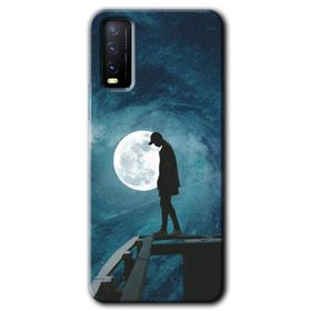 Vivo Y11S Dolunay Yalnızlık Baskılı Uyumlu Silikon Kılıf