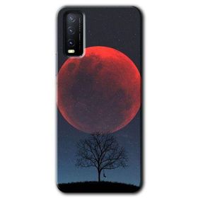 Vivo Y11S Kanlı Ay Baskılı Uyumlu Silikon Kılıf