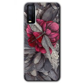 Vivo Y11S kelebek Ömrü Baskılı Uyumlu Silikon Kılıf