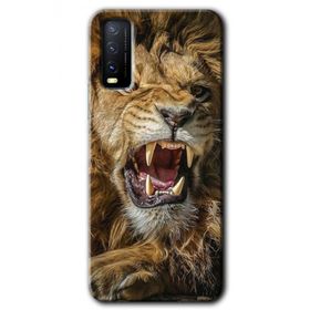 Vivo Y11S King Lion Baskılı Uyumlu Silikon Kılıf