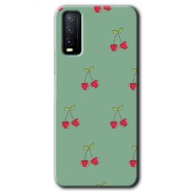 Vivo Y11S Kiraz Berry Baskılı Uyumlu Silikon Kılıf