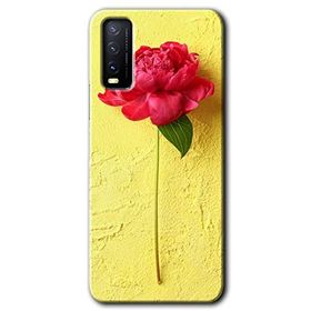 Vivo Y11S Kırmızı Gül Baskılı Uyumlu Silikon Kılıf