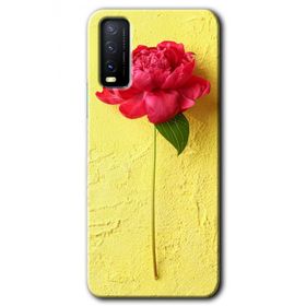 Vivo Y11S Kırmızı Gül Baskılı Uyumlu Silikon Kılıf