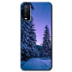 Vivo Y11S Kış Manzarası Baskılı Uyumlu Silikon Kılıf