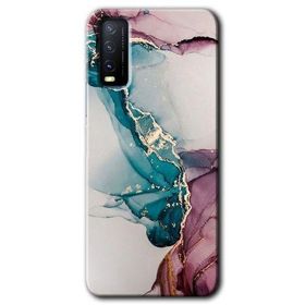 Vivo Y11S Liquid Mermer Baskılı Uyumlu Silikon Kılıf