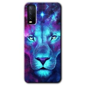 Vivo Y11S Neon Lion Baskılı Uyumlu Silikon Kılıf