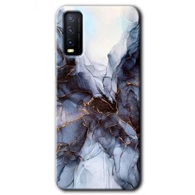 Vivo Y11S Otantik Mermer Baskılı Uyumlu Silikon Kılıf