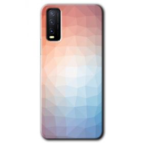 Vivo Y11S Polygon Graident 3 Baskılı Uyumlu Silikon Kılıf