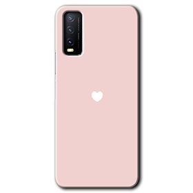 Vivo Y11S Sade Kalp Baskılı Uyumlu Silikon Kılıf