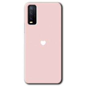 Vivo Y11S Sade Kalp Baskılı Uyumlu Silikon Kılıf
