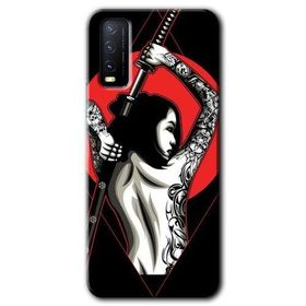 Vivo Y11S Samurai Girl Baskılı Uyumlu Silikon Kılıf