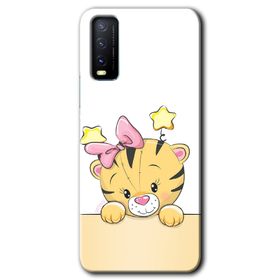 Vivo Y11S Sevimli Kedi Baskılı Uyumlu Silikon Kılıf