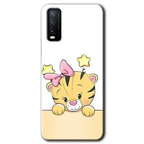 Vivo Y11S Sevimli Kedi Baskılı Uyumlu Silikon Kılıf