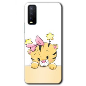Vivo Y11S Sevimli Kedi Baskılı Uyumlu Silikon Kılıf