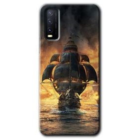 Vivo Y11S Siyah İnci Baskılı Uyumlu Silikon Kılıf