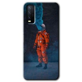 Vivo Y11S Smoke Astronot Baskılı Uyumlu Silikon Kılıf