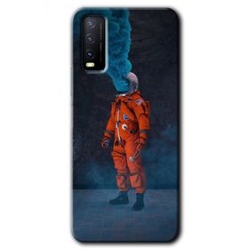 Vivo Y11S Smoke Astronot Baskılı Uyumlu Silikon Kılıf