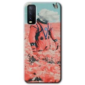 Vivo Y11S Uzay Bahçesi Baskılı Uyumlu Silikon Kılıf