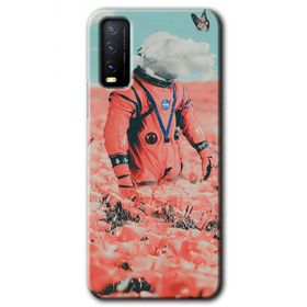 Vivo Y11S Uzay Bahçesi Baskılı Uyumlu Silikon Kılıf
