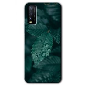 Vivo Y11S Yağmurlu Yaprak Baskılı Uyumlu Silikon Kılıf