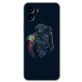 Vivo Y15S Astronot Kıyafeti Baskılı Uyumlu Silikon Kılıf