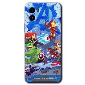 Vivo Y15S Avengers Cartoon Baskılı Uyumlu Silikon Kılıf