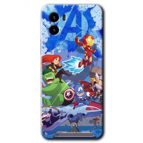 Vivo Y15S Avengers Cartoon Baskılı Uyumlu Silikon Kılıf