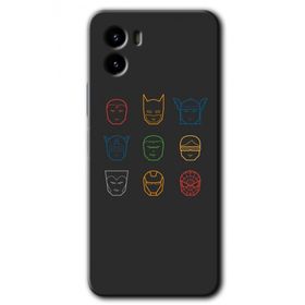 Vivo Y15S Avengers Minimalism Baskılı Uyumlu Silikon Kılıf