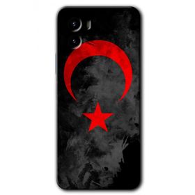Vivo Y15S Black Ayyıldız Baskılı Uyumlu Silikon Kılıf