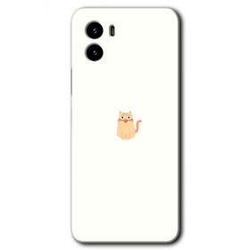Vivo Y15S Cat Minimalism Baskılı Uyumlu Silikon Kılıf