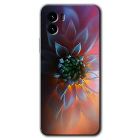 Vivo Y15S Çiçek Motif Baskılı Uyumlu Silikon Kılıf