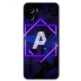 Vivo Y15S Dark Neon Yaprak A Harfi Baskılı Uyumlu Silikon Kılıf